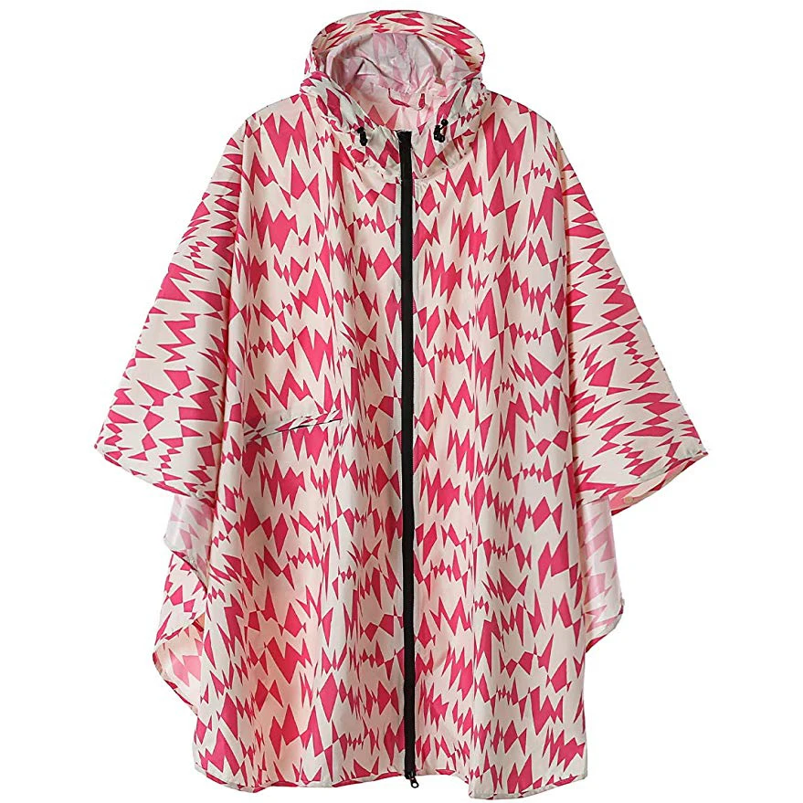 Cloak Rain Poncho Lightweight Waterproof Rain Jacket Packable Outdoor Hooded Long Raincoat