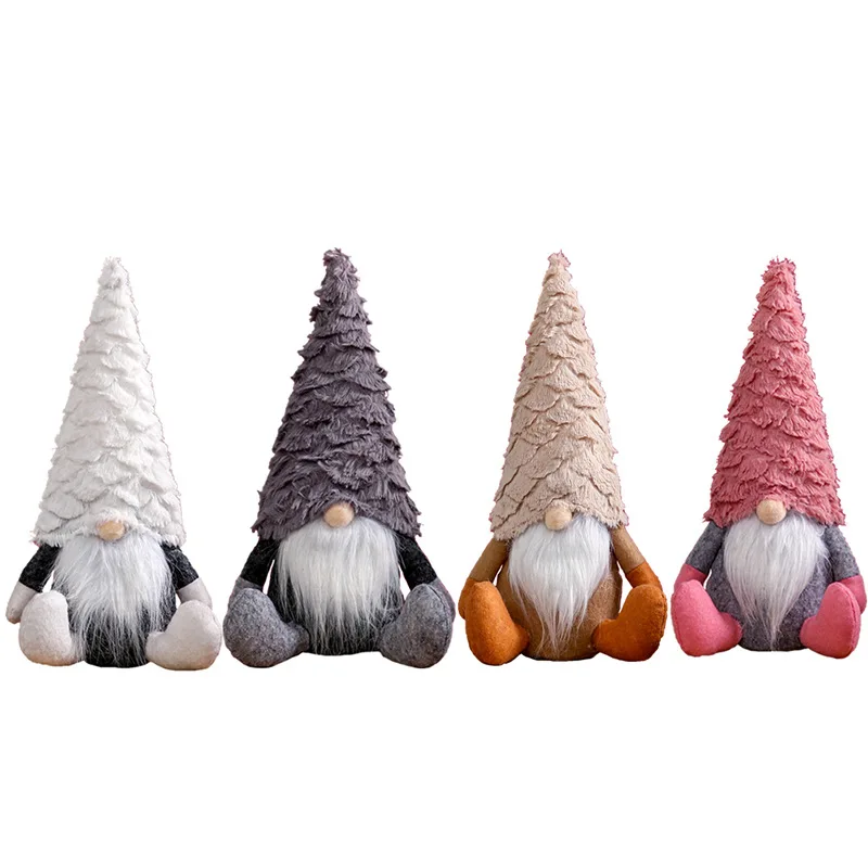 New Christmas Tree Hanging Gnomes Ornaments Swedish Handmade Plush Gnomes Santa Elf Hanging Home Decorations Holiday Decor