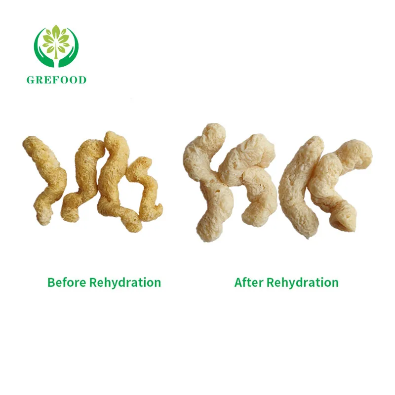 Best-selling TVP noodles low fat Spicy Snack food HALAL Soy Protein vegetarian food MUI textured vegetable protein