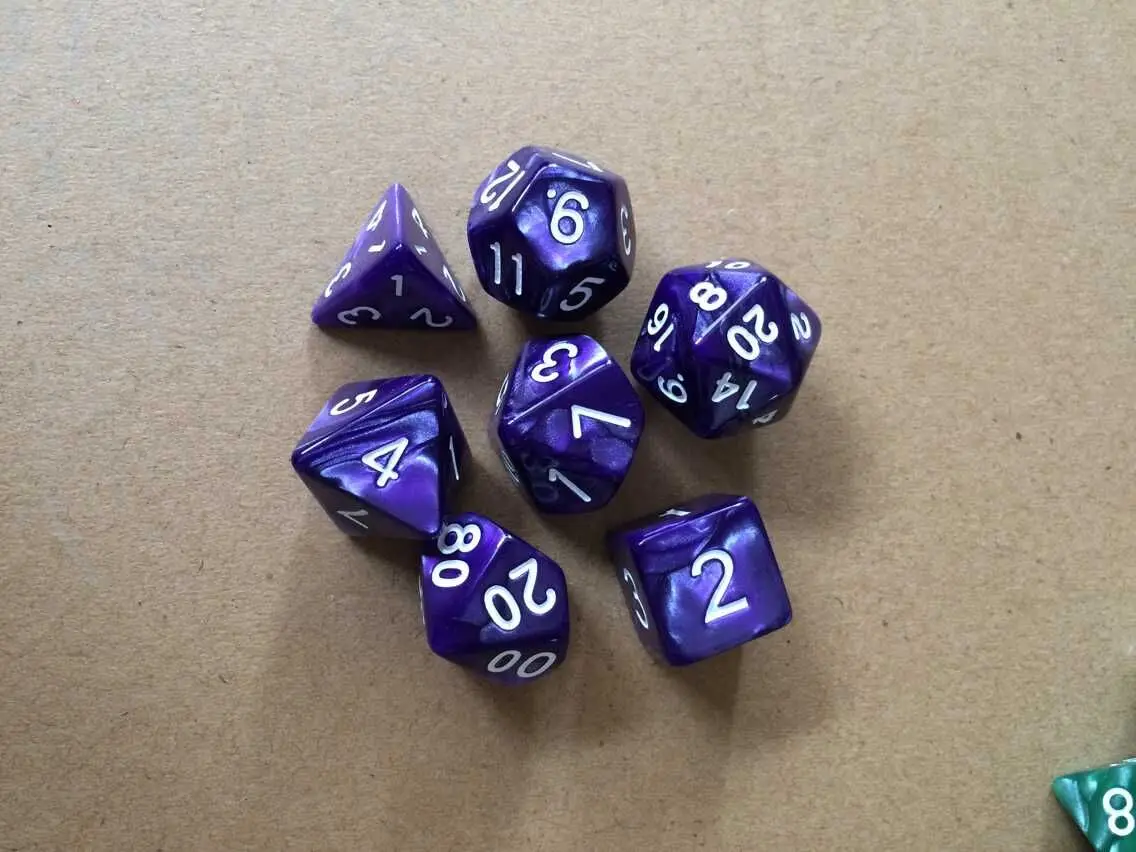  Настольная настольная игра DND D4 D6 D8 D10 D12 D20 7 шт. набор многогранных игральных