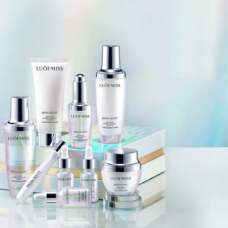 OEM LUOFMISS korean split yeast retinol magic color whitening moisturizing anti aging herbal skin care set