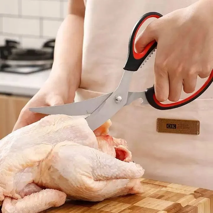 Bone Scissor for BBQ Multi-funtional kitchen scissor stainless steel kitchen Chicken Shears