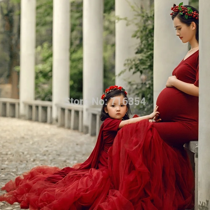 Grey Slim fit Jersey Maternity Dress Floor Length V-Neck Maternity Gown for Photo Shoot  Wedding Dress for Photography