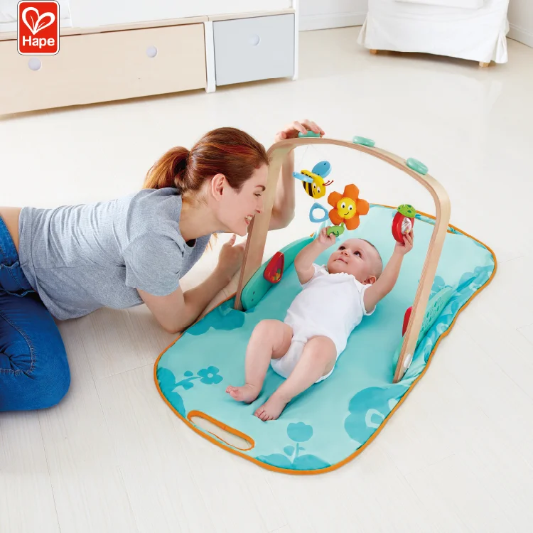 Fitness Frame Toy Play Gym Wooden Play Gym Activity Soft Mat Baby Play Gym
