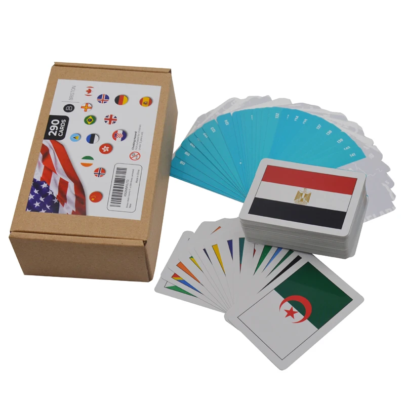 Новый дизайн индивидуальная карта мира зрительные слова флэш-карты с пользовательской графической печатью