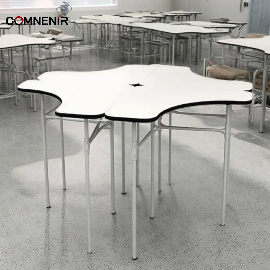 School Furniture Collaborative School Desk and Chair Furniture Wood Material for University Workshop Educational Supplies