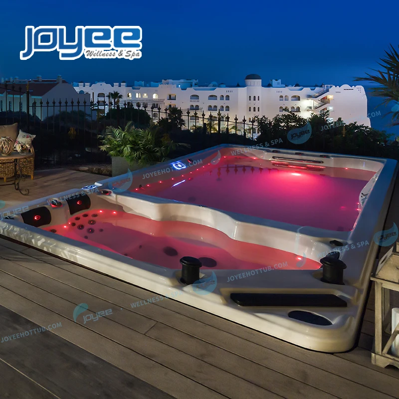 JOYEE freestanding drop in ground 2 dual zone surf whirlpool swim spa exercise endless pool spa swimming 4 6 person