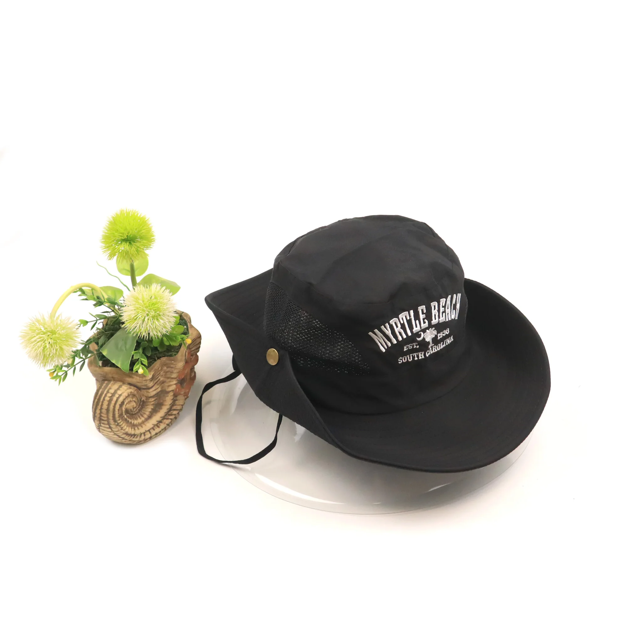 Wholesale embroidery fishing hat unisex breathable adult customized fishing hat customized logo bucket hat