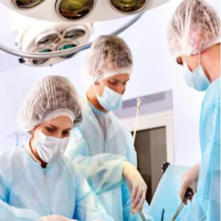 JUENYA Crimped Bouffant Scrub Cap Mushroom Strip Hair Net Bonnets Hospital Nurse Cap PP Non Woven Pleated Disposable Mob Cap