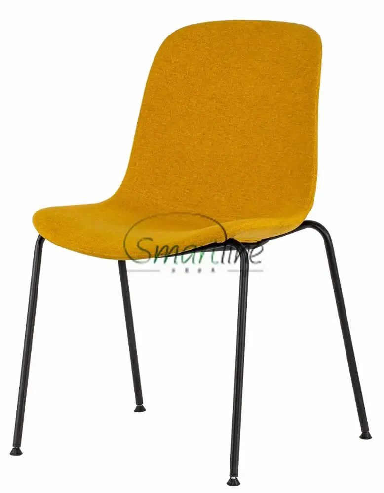 Modern design Fabric Dining chair training chair with steel base