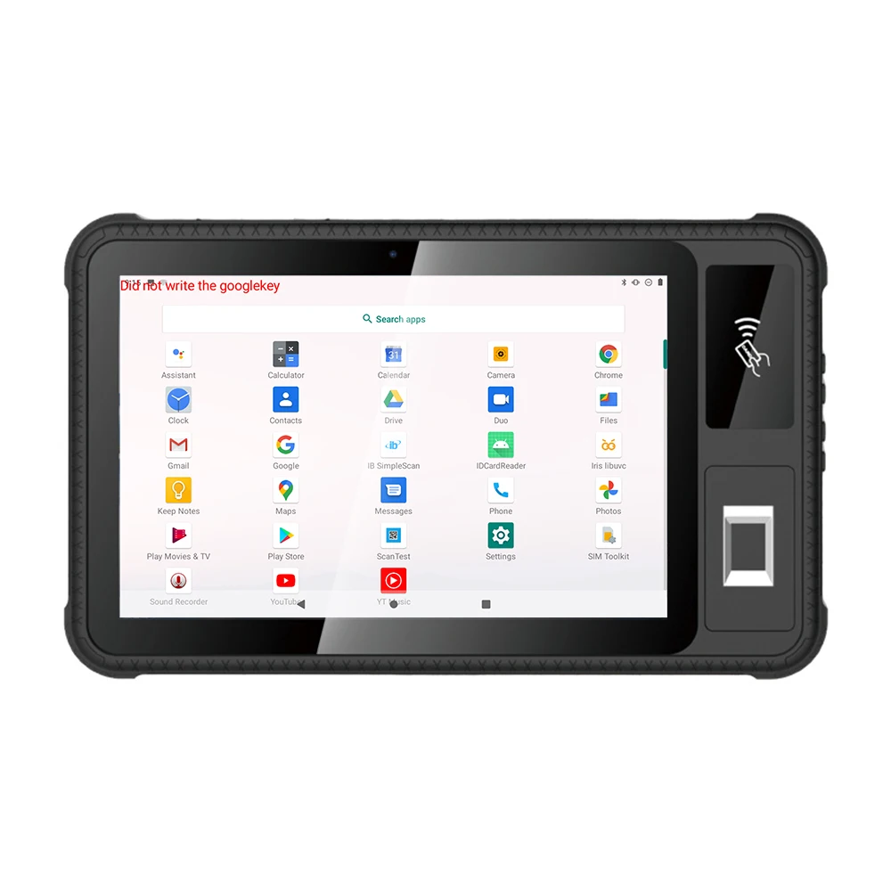 Custom Industrial Android 12 IP67 10 Inch Rugged Tablet Pc With Option NFC Reader Biometric Fingerprint Scanner RFID Reader
