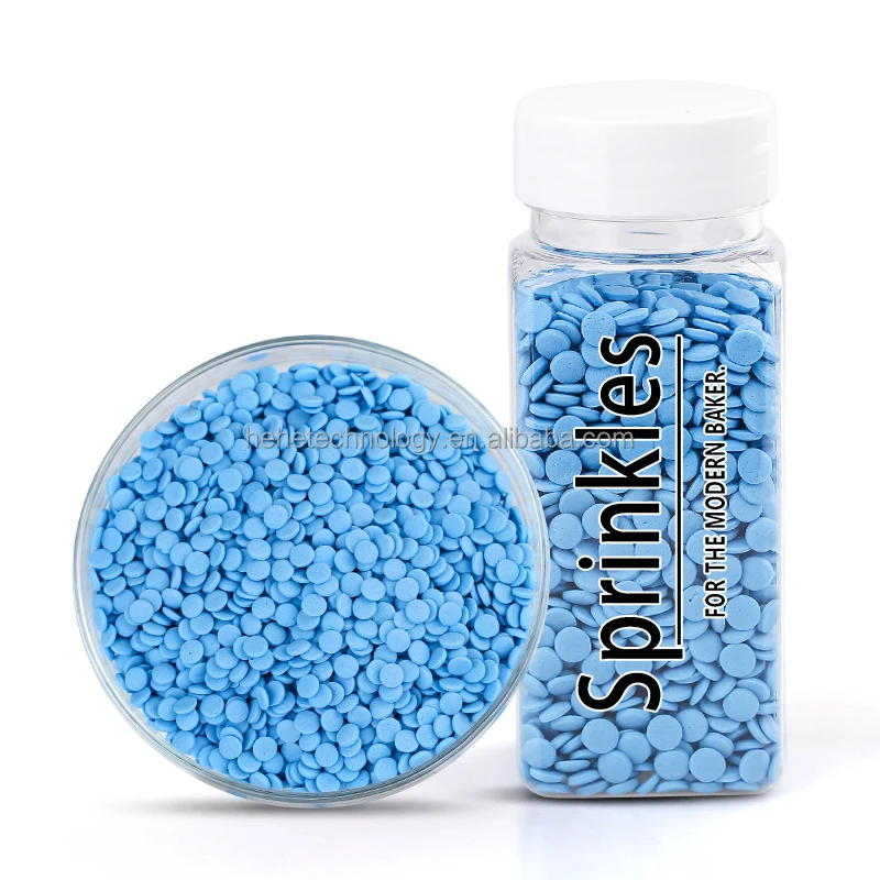 100% Natural Color Blue Edible Round Confetti Sprinkles Cake Sprinkle Edible Decoration Kosher Sprinkles Mixes for Cakes Decor