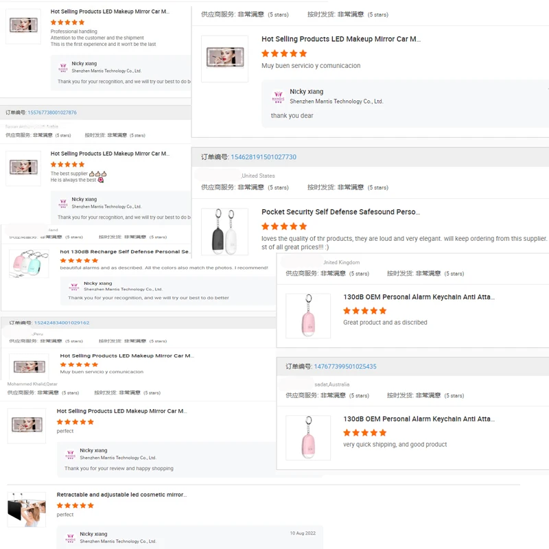 LED Makeup Mirror Car Makeup Mirror with Lights