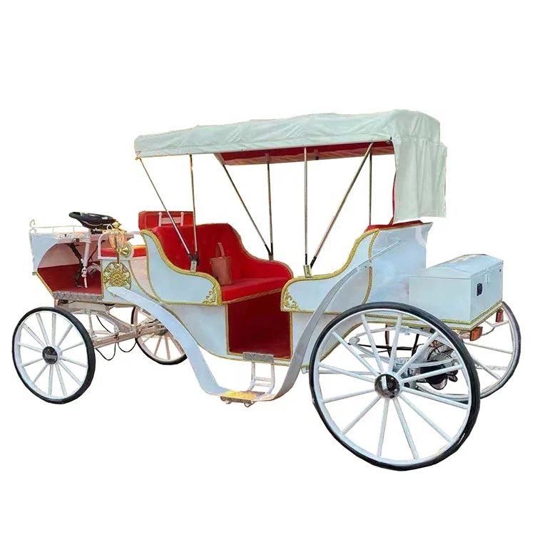 New Design Wedding and Tourist Sightseeing 4 Wheel European Electric and Horse Drawn Carriage/Horse Wagon/Horse Cart for Sale