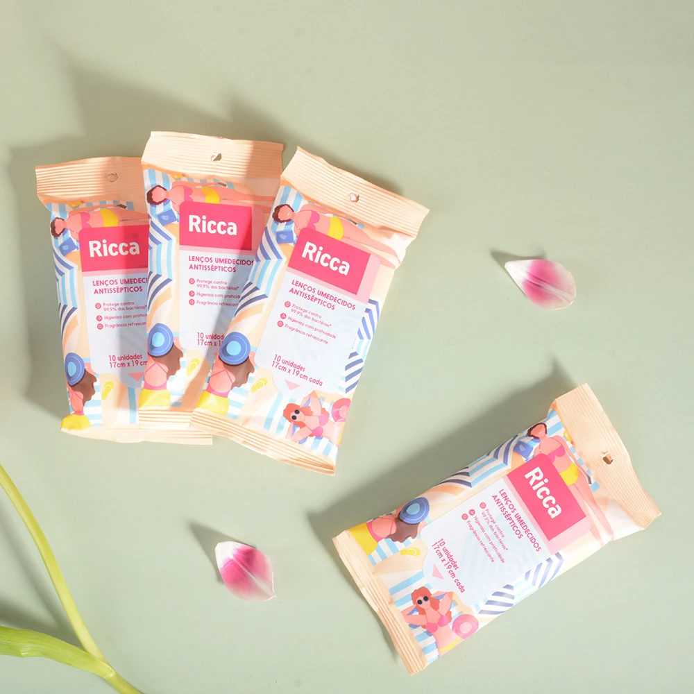 Customized Individually Packaged Wet Cleaning Wipe Disposable Use Single Pack Wet Towel for Hand for Clean