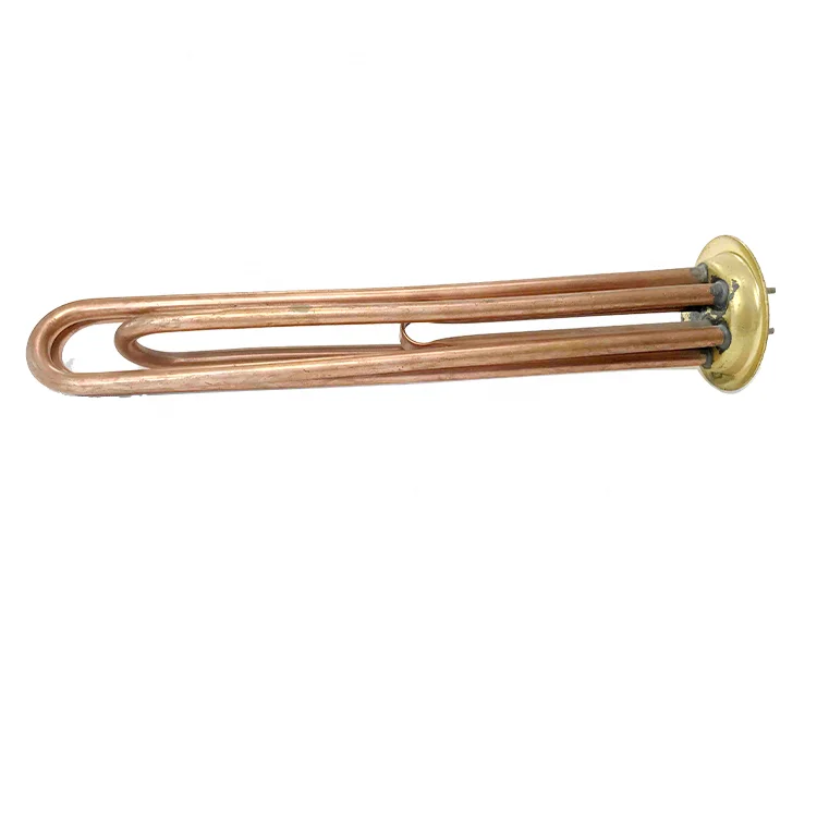 Highly efficient and durable copper tube immersion heating elements 380V 6000W 3 phase electric heating tubes