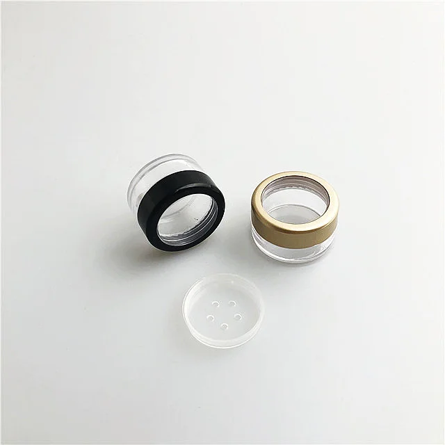 3.5 plastic jar with window  face powder makeup body glitter 3g 5g 10g 15g round nail glitter pot