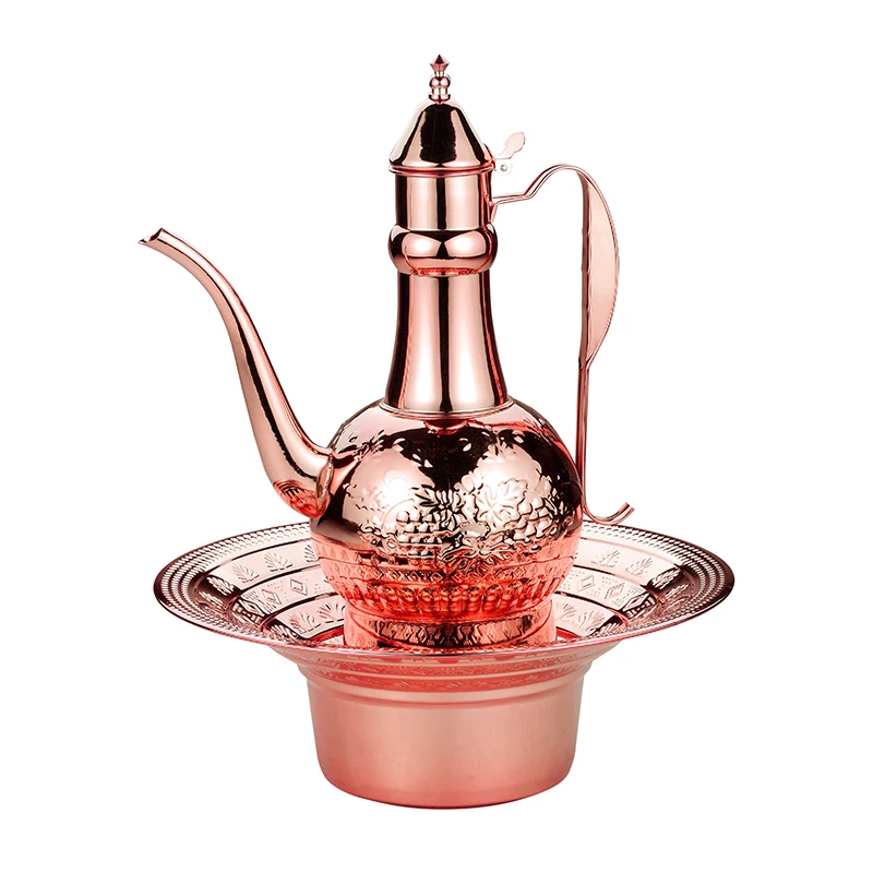 Hot Sale Stainless Steel Hand Wash Basin Set Polished Muslim Pot Water Kettle Bathroom Use Perfect Cabinet Basin Configuration