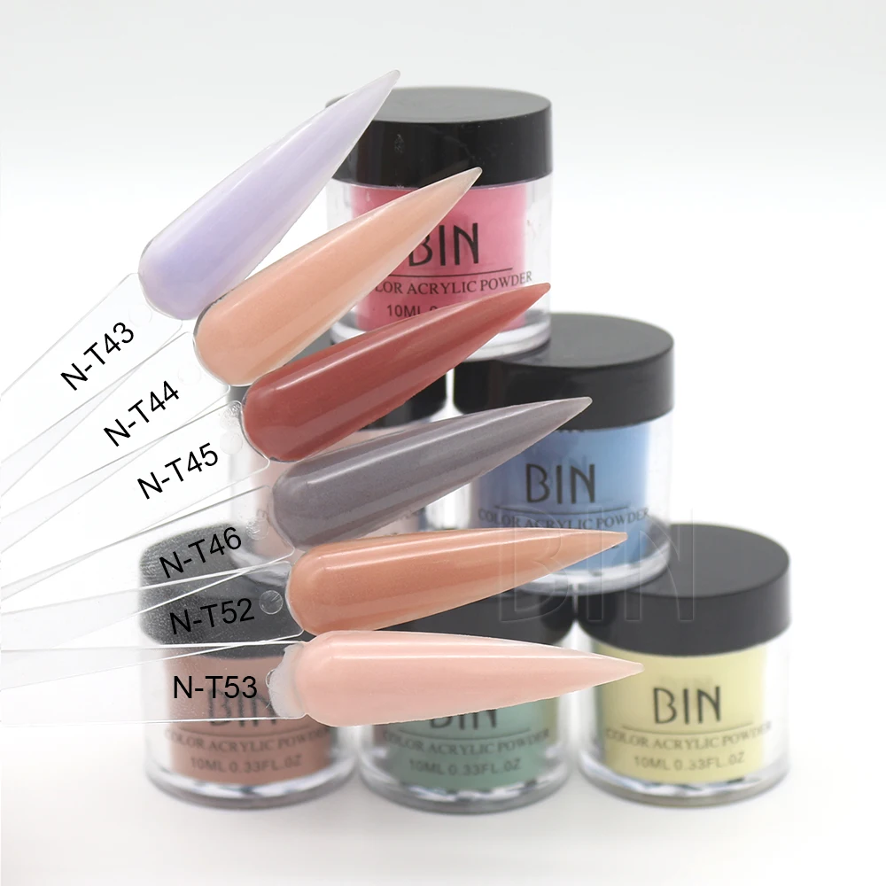 BIN Wholesale Private Label Acrylic Powder NT Series Colors Nail Art Powder