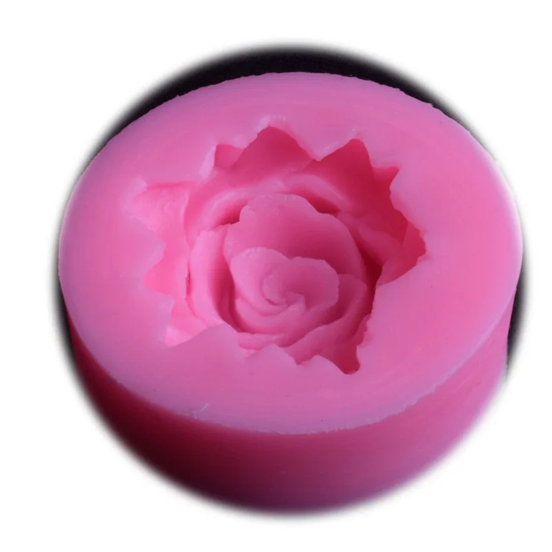 Шоколад Sugarcraft Украшение Fondant (сахарная) Инструменты 1 полость розы силиконовая форма для выпечки в форме цветка