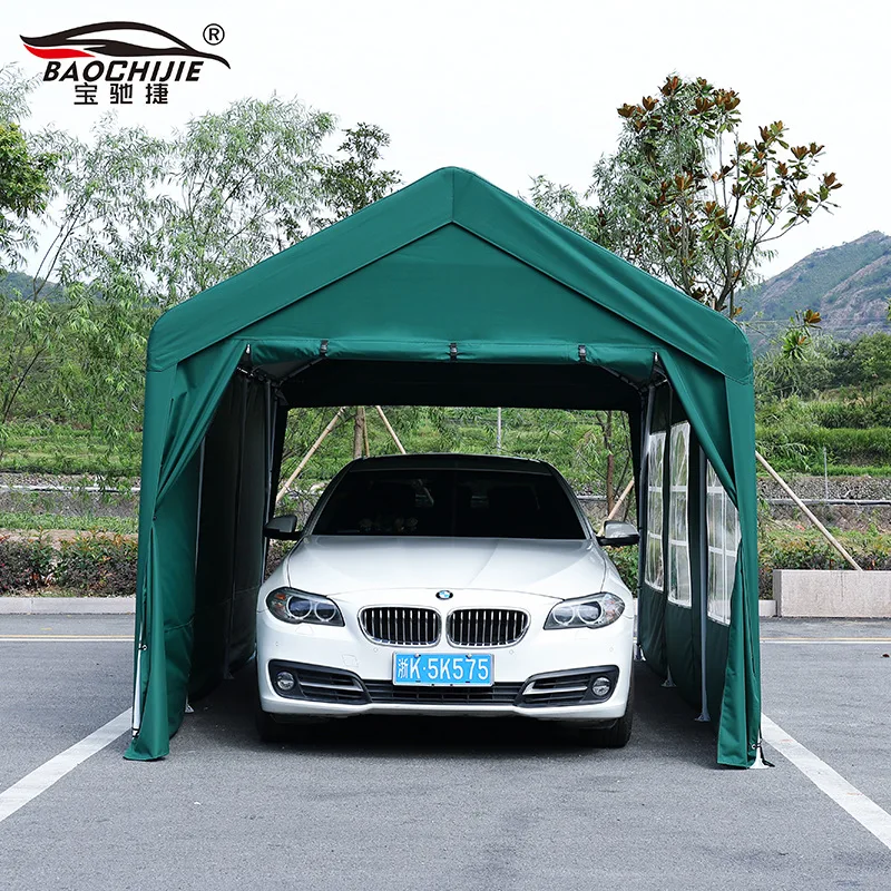Waterproof Retractable Folding Car Garage Tent Heavy Duty Carport Extra Large Car Canopy for Patio Lawn and Garden