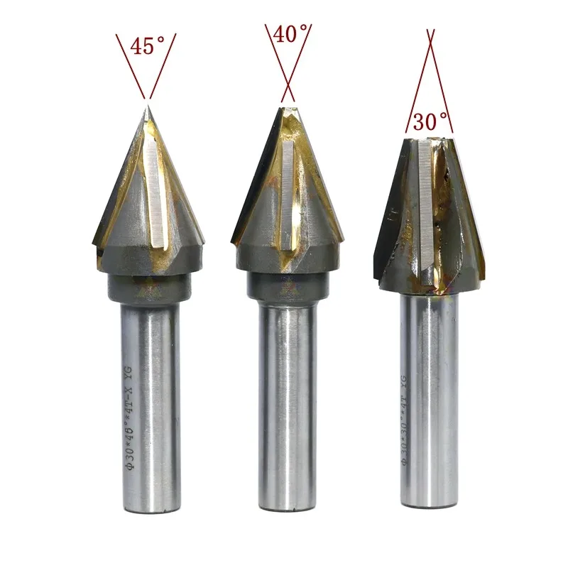 Customize Inlaid alloy chamfering knife 60/45/90 degree multi-edged welding carbide chamfering cutter countersink drill