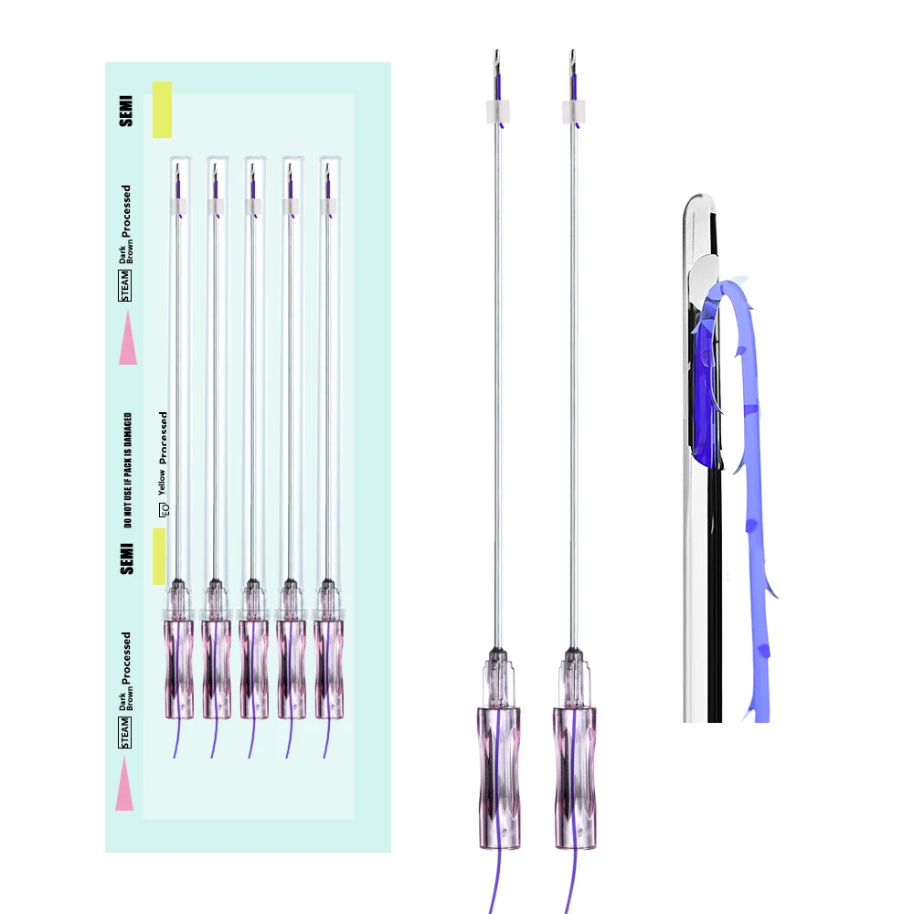 Cog Barbed Face Wires Lifting Anti-Sagging 3d 6d Pdo Cog Thread With W Blunt Needle