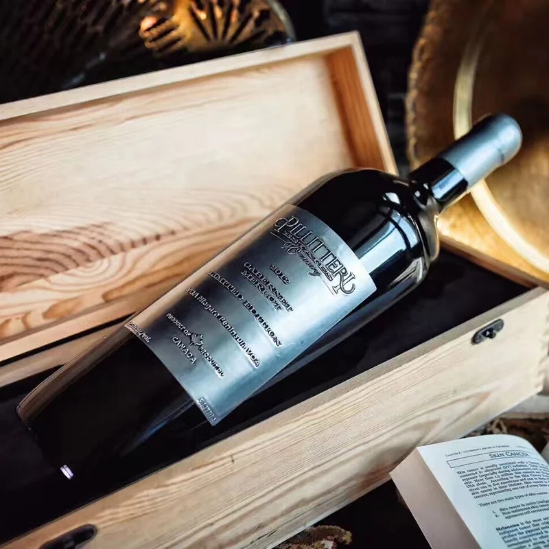 High Quality Waterproof Custom 3d Logo Gold Stamping Embossed Pattern Whisky Wine Glass Bottle Packaging Label