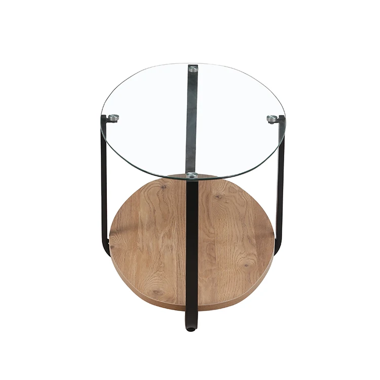 Free Sample Engine Wooden Modern Circle Clock Gemstone Mirrored Diamond Marble Effect Epoxy Coffee Table