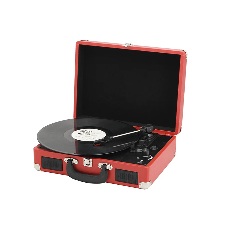 customize USB BT SD card AM FM radio portable turntable player vinyl gramophone
