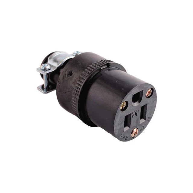 USA NEMA 5-15R 2Pole 3Wire Straight Blade Female Plug Replacement Cord Outlet