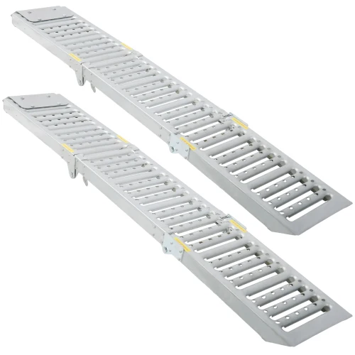 2 Sets Foldable Ferruginous Car Ramp, Portable Ramp for Car Truck SUV Motorcycle ATV Bearing Capacity of Expand 2000lbs