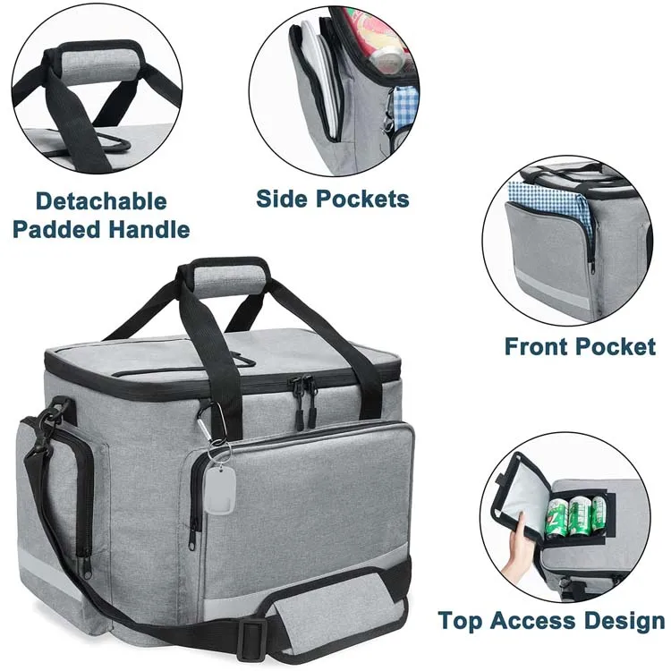 large capacity personalized portable cooler bag ice pack lunch box insulation cooler box