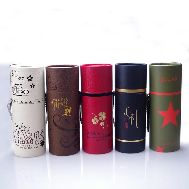 Green Grace Paper Tube Cylinder Packing Gift Box Kraft Paper Food Package