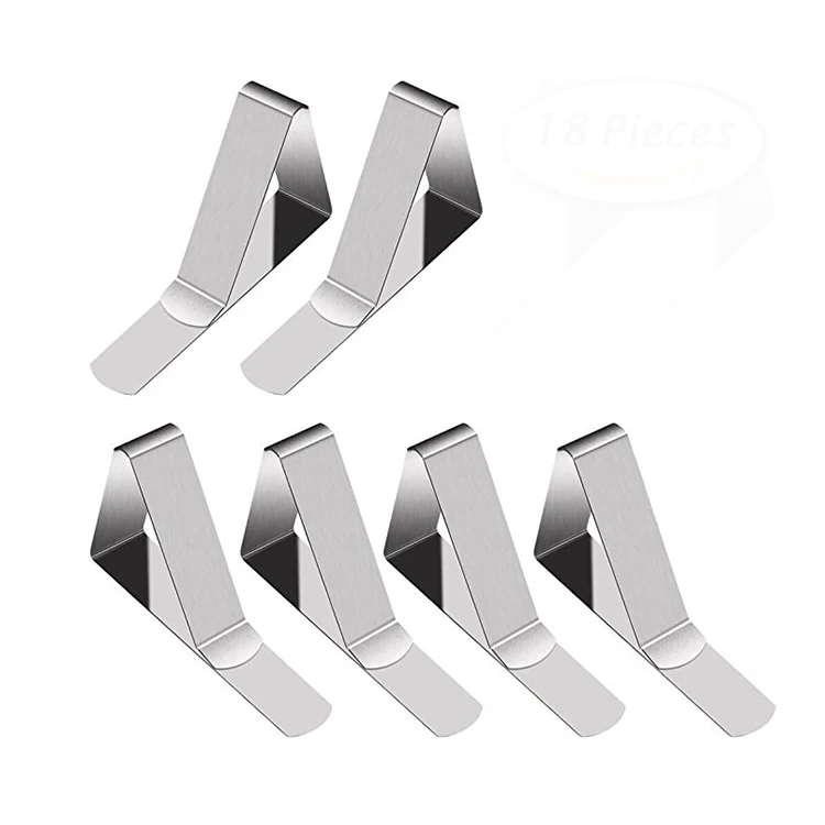
Amazon Hot Sale New 4.5cm Large Mouth Adjustable Stainless Steel Table Cloth Clip Table Cover Holder Party Picnic Clips M0297 