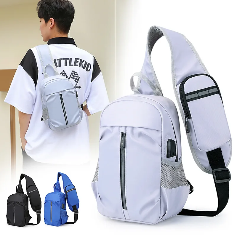 new fashion waterproof chest bag USB men Crossbody Sling Bag Men Crossbody sling Bag For Men