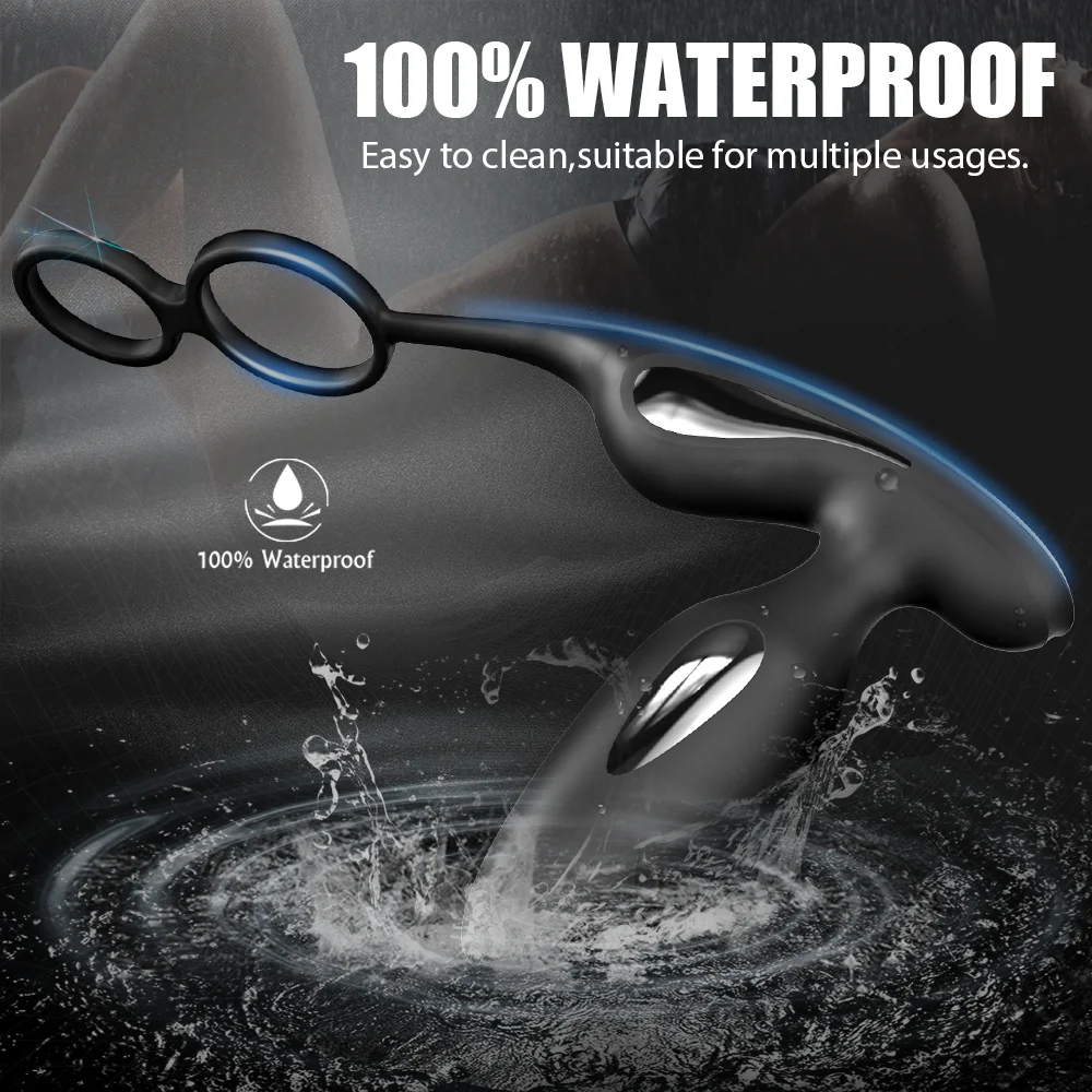 Stahl Hahn Ring Und Anal Plug Prostate Massage Cock Ring and Butt Plug 3 Seringue de Lavement Egg with Ring Adjustable Anal Plug