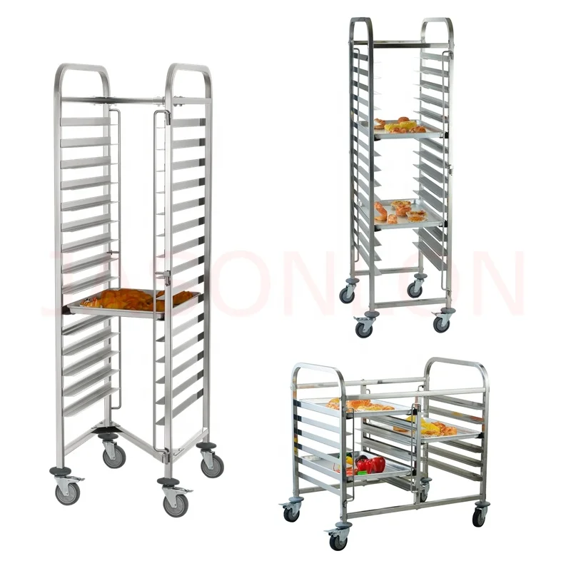 Hotel Equipment Kitchen Bread Cooling Baking Tray Sheet Pan Rack Gastronorm GN Pan Bakery Trolley Rack Trolley