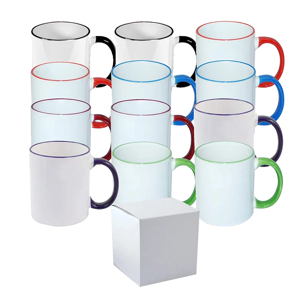 
Classic Color Change Mugs 11 oz Custom Blank Porcelain Plain White Ceramic Coffee Cups Sublimation Mugs 