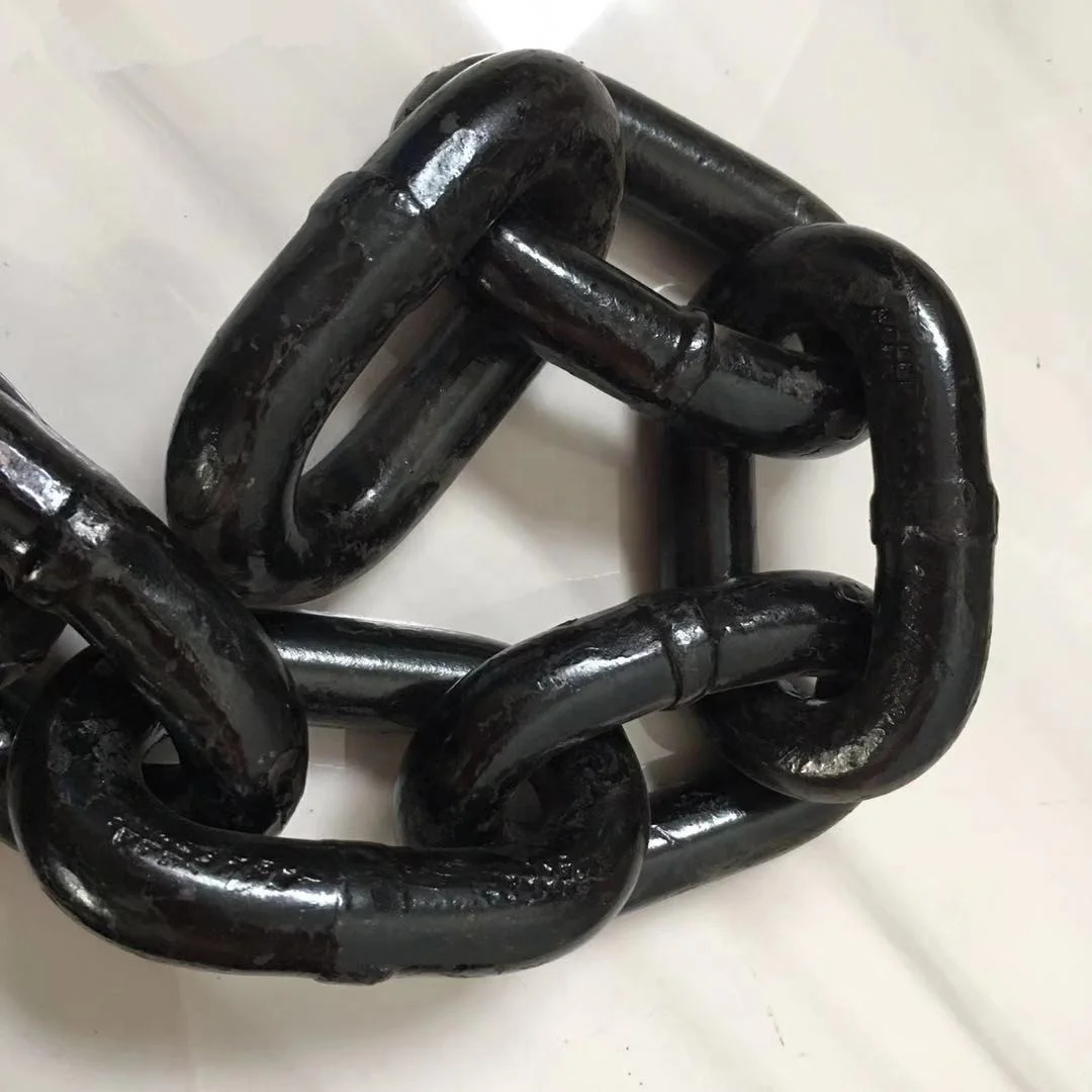 G80 10*40mm  14*50mm  18x64mm 20x80mm Alloy Steel  black  Welded Coal Mining Chain