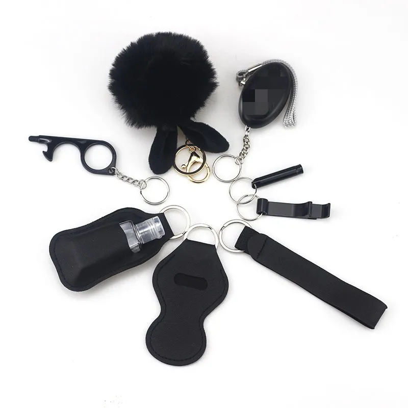 Wholesale Custom New Patent Window Breaker Personal Alarm Self Defense Key Chain Set Accessories Safety Keychain for Women
