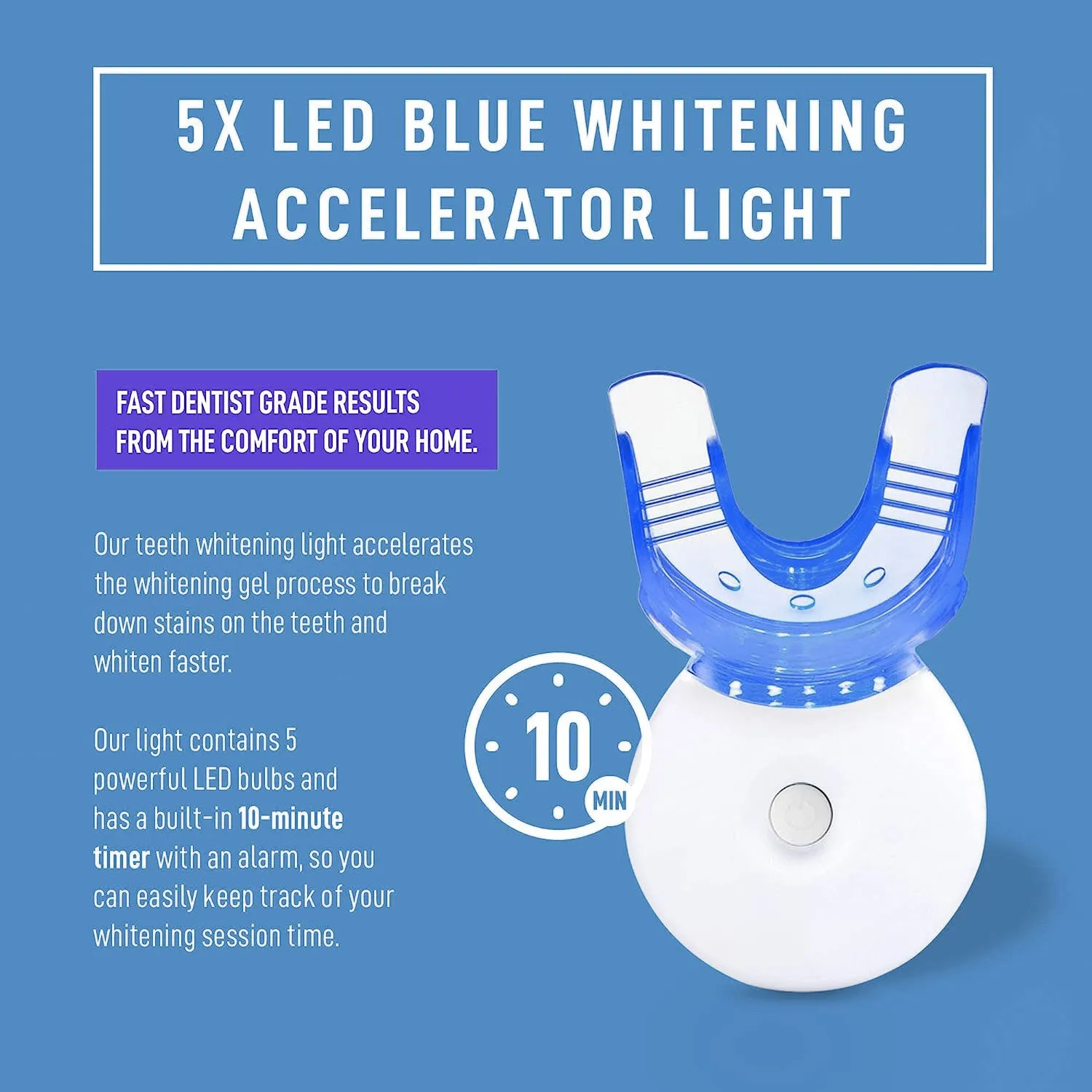 CE Approved OEM Teeth Whitening Kit 5 LED Light Tooth Whitener With Peroxide Teeth Whitening Gel