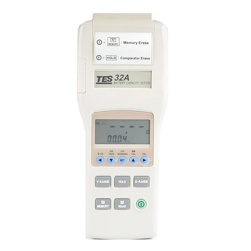 TES-32A Lithium Battery Capacity Tester 0-500AH with DCV Resistance Measurement RS232