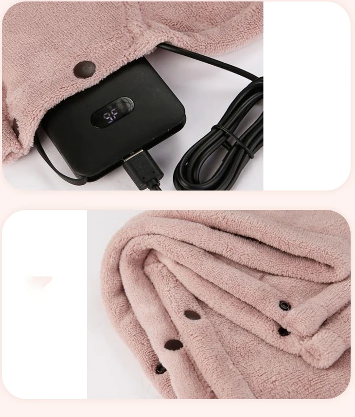 Comfheat USB Car Heating Pad Portable Heated Travel Blanket Pads Heat Settings & Auto Shut Off Blanket