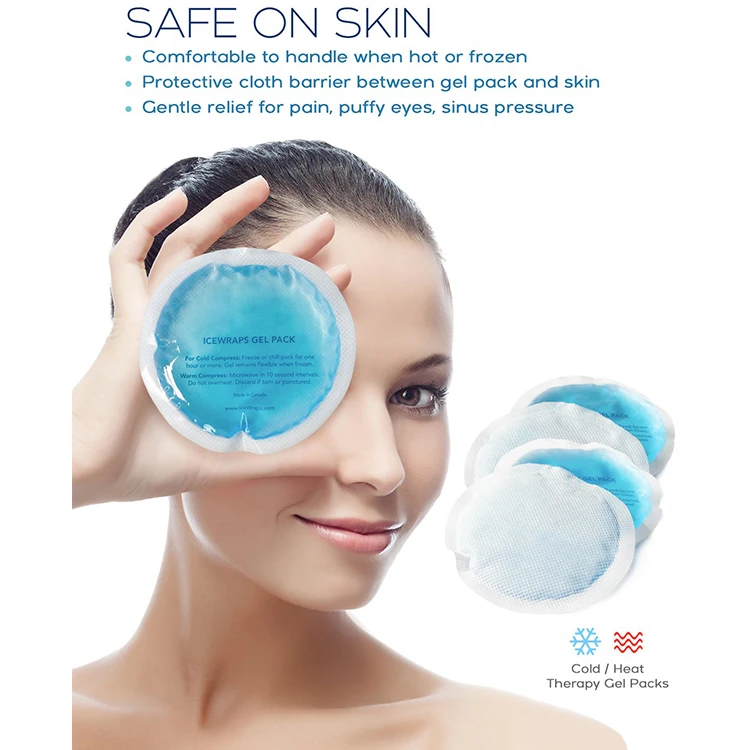 World-bio Mini Round Gel Ice Packs for Kids Injuries Instant Cold Pack For First Aid