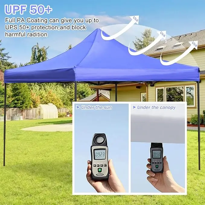 Hot Sale Instant PVC Pop Canopy Tent 10x10 Straight Leg Folding Easy Set-Up Beach/Party Camping Shelter 5m Beach Distance