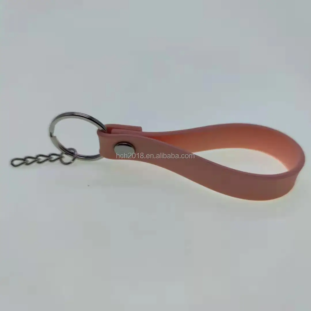 Пользовательский тисненый логотип Браслет Силиконовый Брелок