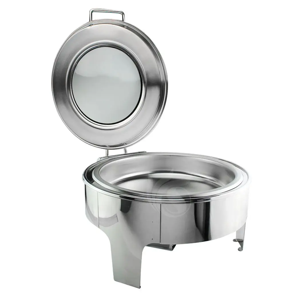Customized High Quality Commercial Hotel Restaurant Catering Buffet Stainless Steel Electric Heating Round Chafing Dish