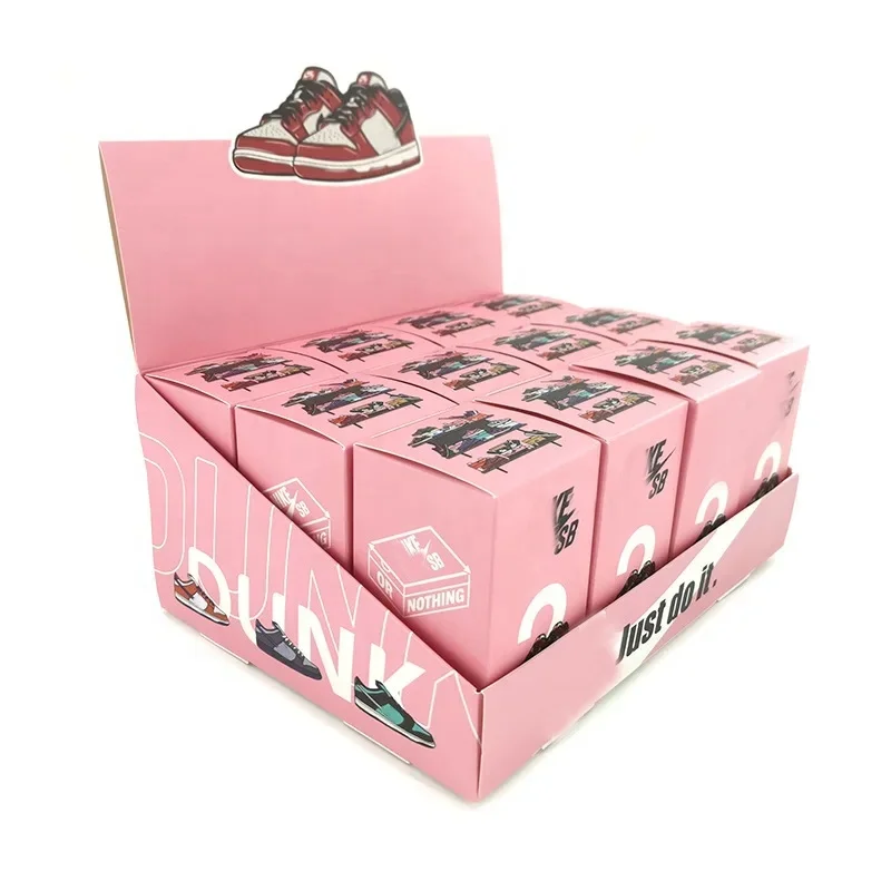 Hot Sell DUNK  Sneakers Blind Box Tide Play Mystery Key Chain Series Mini Shoes Surprise Boxes PVC Keychain Blind Box