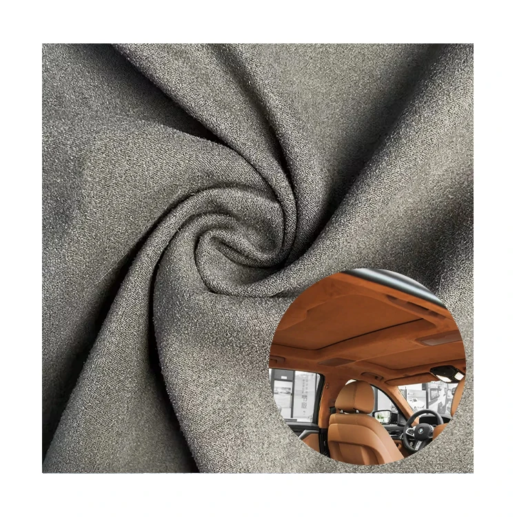 ZH20230728 Car Interior Decoration Synthetic Faux Suede Fabric Upholstery Textile Suede Headliner